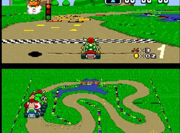Super Mario Kart – 50cc – Mushroom Cup Race – Race 2