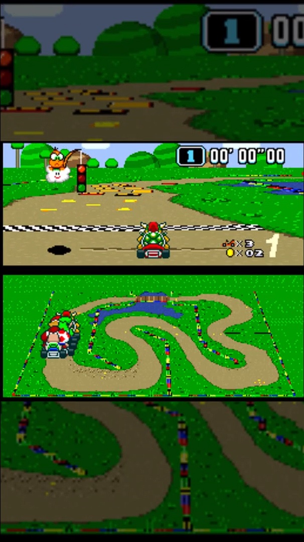 Super Mario Kart – 50cc – Mushroom Cup Race – Race 2