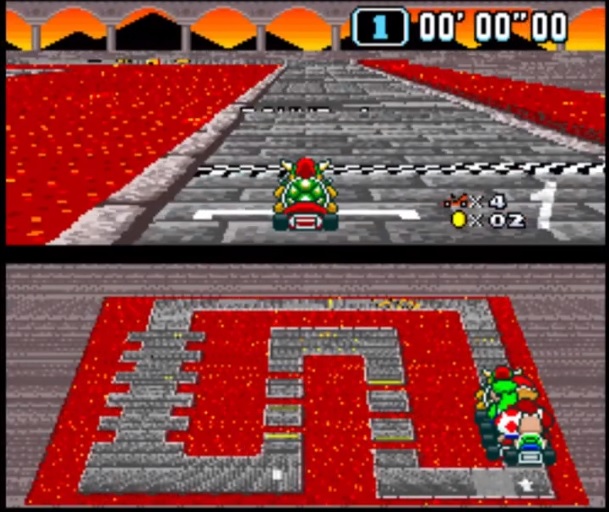 Super Mario Kart – 50cc – Mushroom Cup Race – Race 4