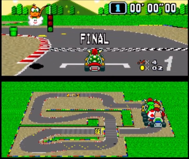 Super Mario Kart – 50cc – Mushroom Cup Race – Race 5