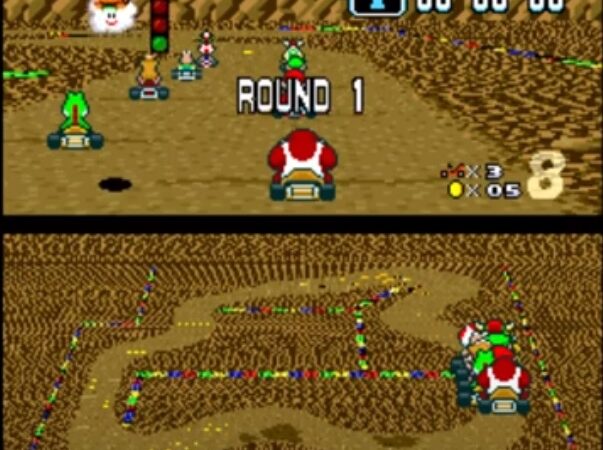 Super Mario Kart – 50cc – Flower Cup Race – Race 1
