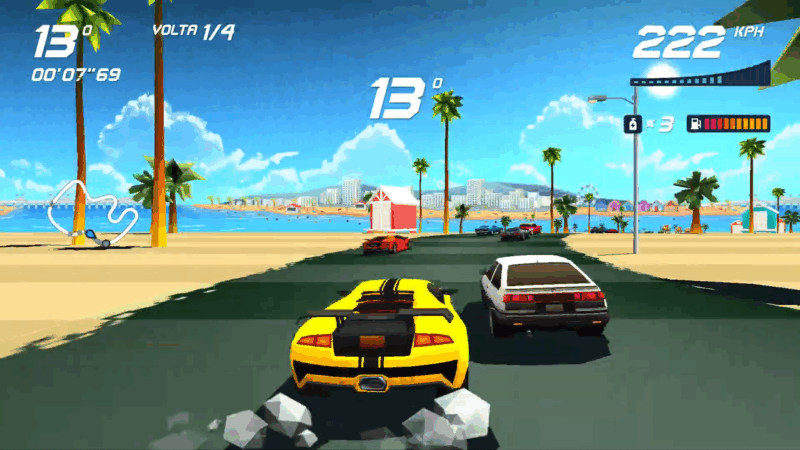 Horizon Chase Turbo – World Tour – Austrália – Praia de Brighton – Dia Ensolarado